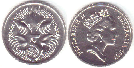 1987 Australia 5 Cents (chUnc) A003500